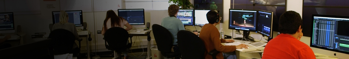 Students working at computers
